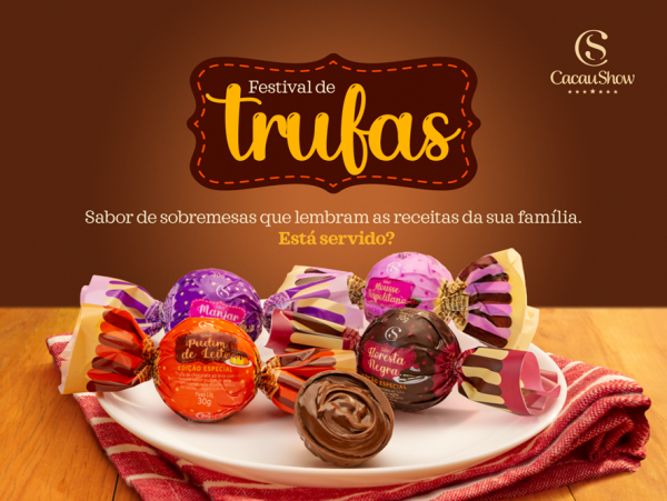 Festival de Trufas da Cacau Show traz de volta os sabores da Doce Infância