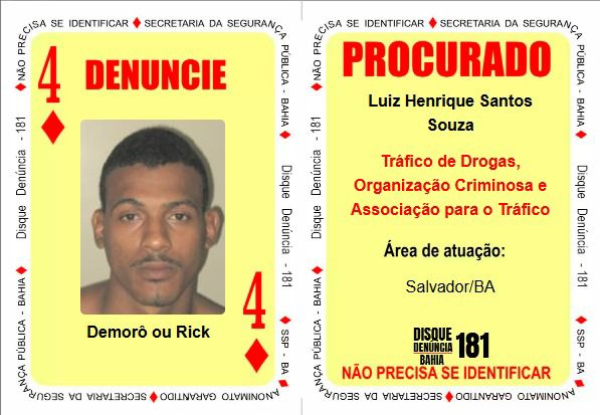 ‘DEMORÔ’: Chefão do tráfico no Rio Sena entra no Baralho da SSP; saiba detalhes