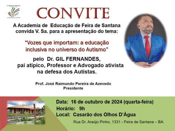 Academia de Educação promove  Apresentação de tema sobre o Autismo.