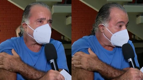 Aos 72 anos, Tony Ramos enche os olhos de lágrimas ao ser vacinado contra a Covid-19: 