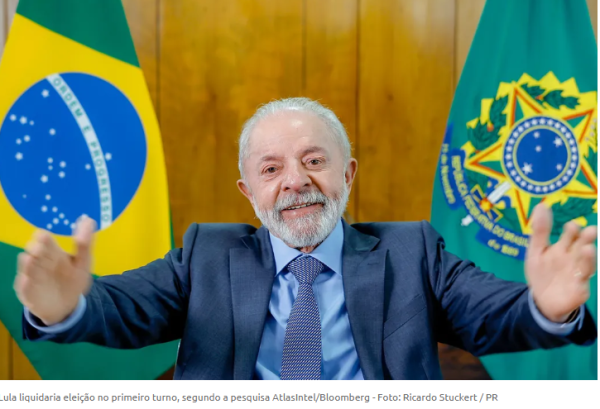 AtlasIntel: Lula venceria eleição no 1º turno em todos os cenários