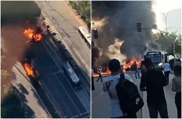 Avião de pequeno porte cai em São Paulo e atinge carros e ônibus