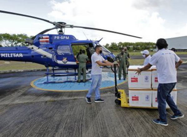 Bahia recebe na sexta lote com 566.750 doses de vacinas para aplicação da 2ª dose