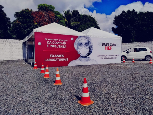 Clientes do IHEF passam a contar com mais um drive-thru, atrás do estacionamento do IHEF na Av. Nóide Cerqueira 