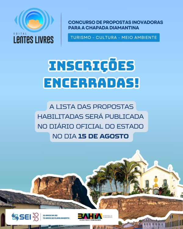 Concurso Lentes Livres tem inscrições encerradas e a lista das propostas habilitadas será publicada no dia 15/08