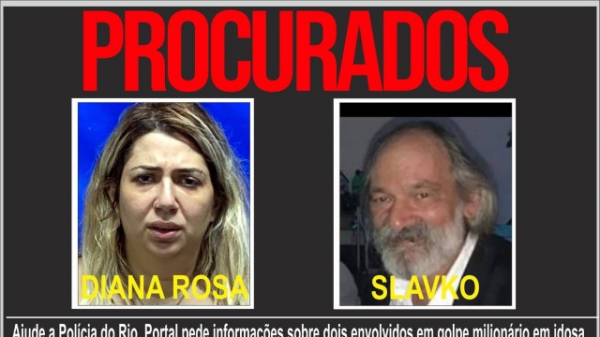 Disque-Denúncia divulga cartaz com 'falsa vidente' e o pai, envolvidos em golpe milionário contra idosa