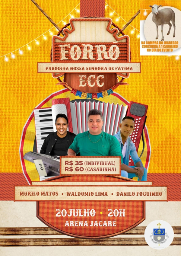 Encontro de Casais com Cristo (ECC) promove Forró neste sábado