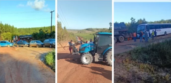 ESPLANADA: Protesto bloqueia estradas vicinais e população cobra prefeito por abandono