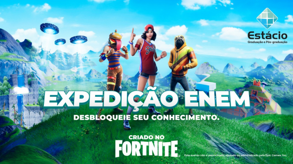 Estácio inova ao criar forma de apoiar alunos na preparação para o ENEM dentro do Fortnite    