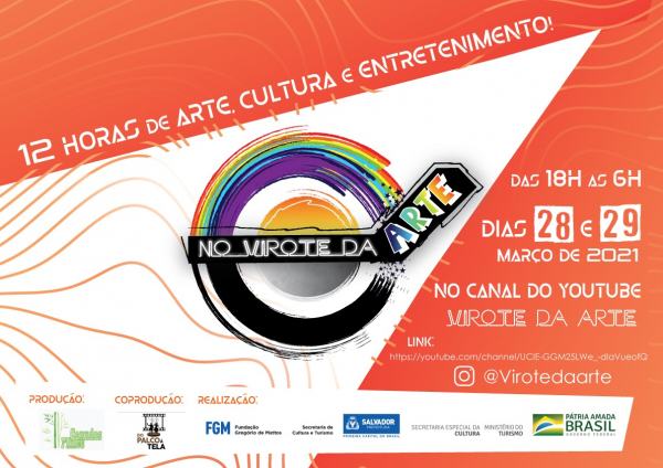 Festival No Virote da Arte acontece neste domingo com doze horas de apresentações no Youtube