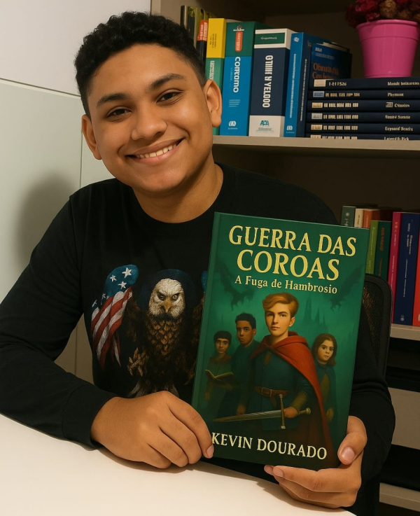 Jovem de 16 anos, estudante de Escola Pública, Kevin Dourado lança 1° volume de saga com 450 páginas