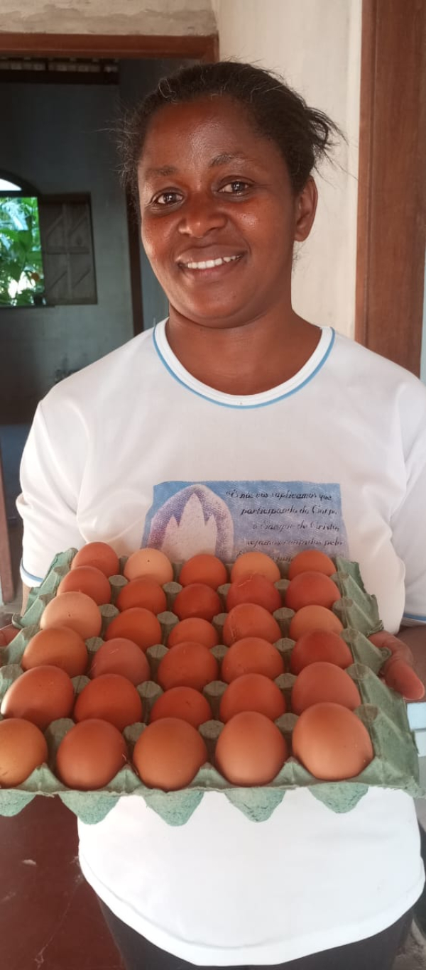Ovos de galinha caipira garante renda e segurança alimentar para mulheres no Recôncavo Baiano