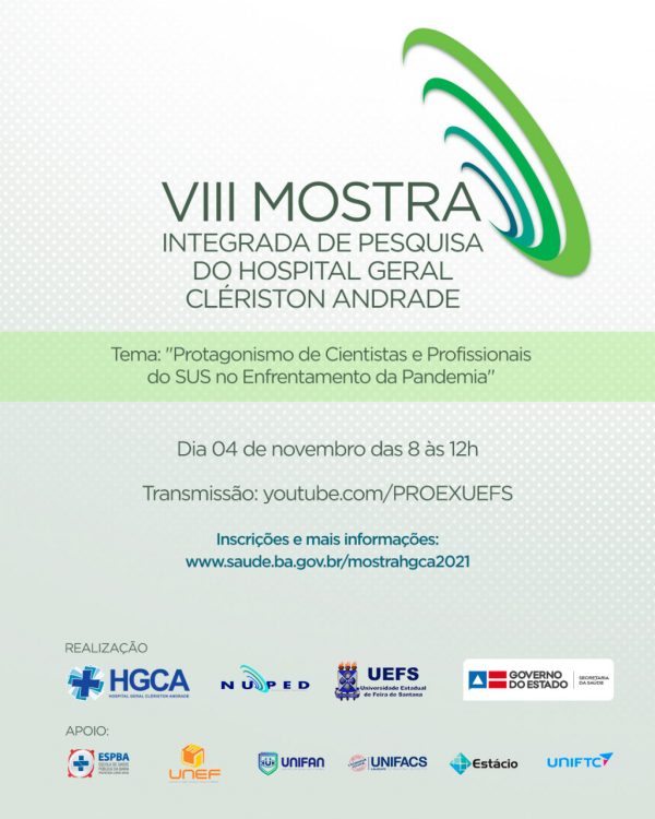 Prorrogadas inscrições de trabalhos para VIII mostra de pesquisa do HGCA