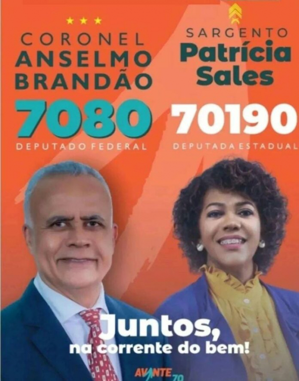 Sargento Patrícia Sales com o Coronel Anselmo Brandão na 