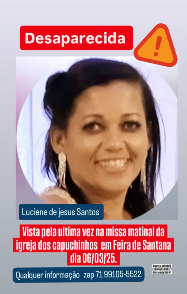 Solidariedade em Ação: Ajude a Encontrar Luciene de Jesus Santos