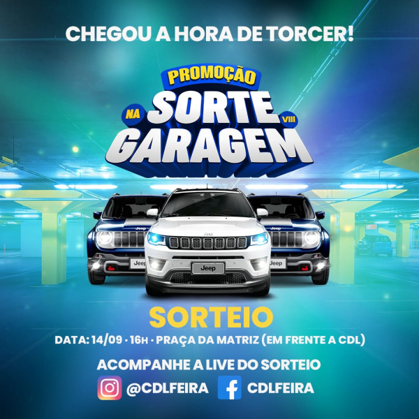 Sorte na Garagem sorteia hoje três carros 