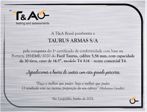 Taurus tem a primeira arma certificada por OCP privado no Brasil