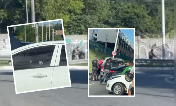 TIROTEIO EM PLENA PARALELA: Carros atravessados na pista, pânico e gente baleada