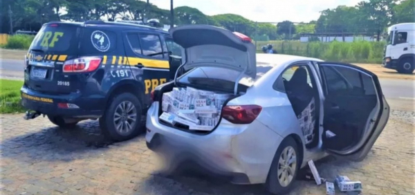 Três homens são presos em flagrante com mais de 11 mil maços de cigarro contrabandeados