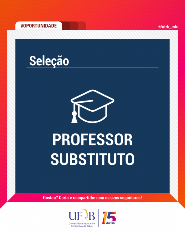 UFRB divulga concurso para professor substituto com seis vagas