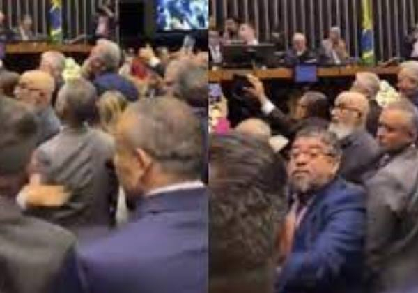 Vídeo: Vice-presidente do PT chama Nikolas de ‘viadinho’ e dá tapa em outro parlamentar