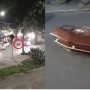 Caixão cai de carro de funerária em cidade baiana