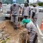 Limpeza e desobstrução de drenagem pluvial estão sendo executados pela Prefeitura