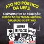 Vigilantes à entrega da máscara de proteção  facial, docentes da Uefs fazem ato público
